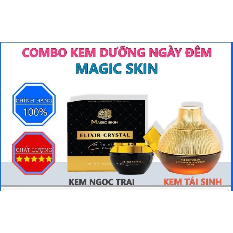 Combo DƯỠNG TRẮNG Ngày Và Đêm Magicskin Trắng Da Mờ Nám