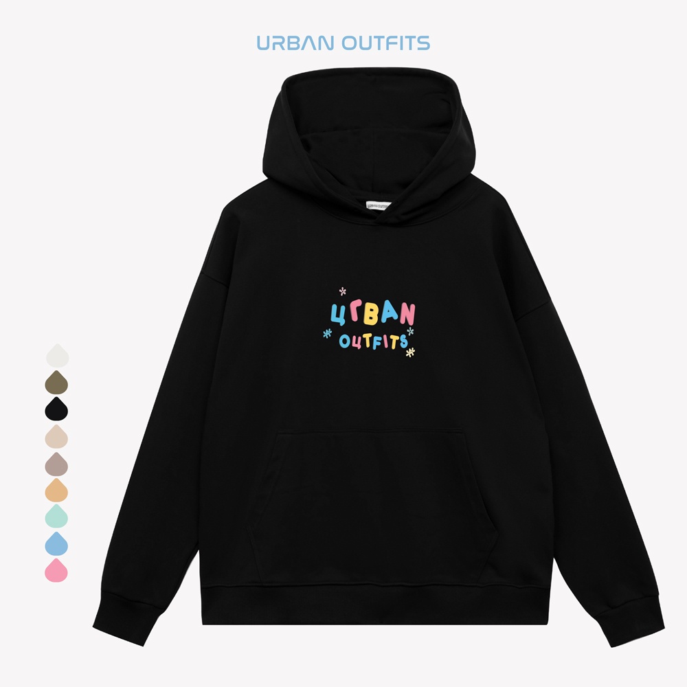 Áo Hoodie Form Rộng URBAN OUTFITS Kiểu In Hình HOO104 ver 2.0 Thun Cotton Frech Terry 350GSM Local Brand