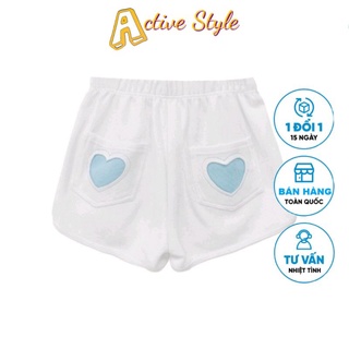 🅰️ Quần short có túi tim sau, Chất: thun da cá, Size: <53kg