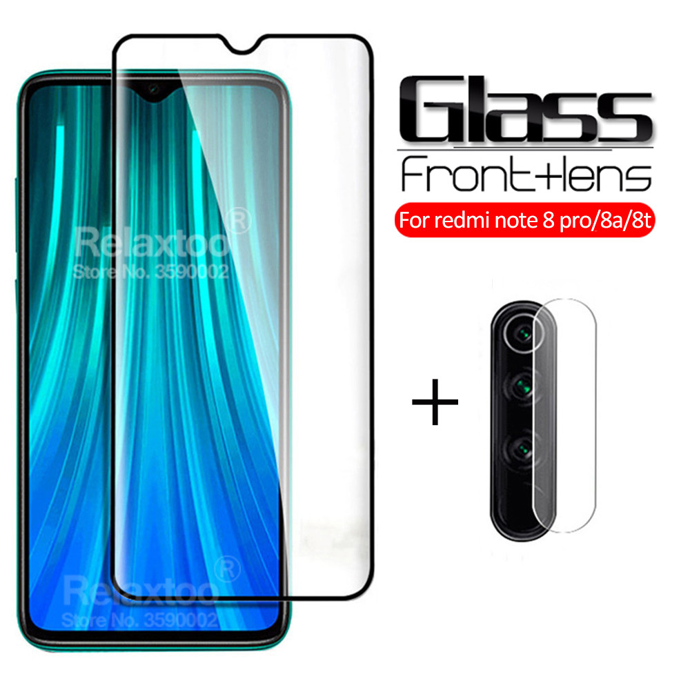 Kính cường lực 2 trong 1 cho Xiaomi Redmi Note 8 pro Note 8T 8A 8 T A A8 T8 Note 8t Note 8pro (có bán lẻ)