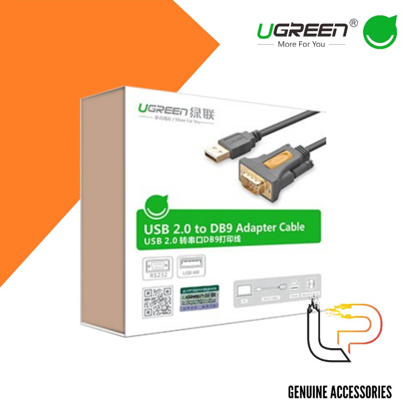 Cáp chuyển USB 2.0 ra RS232 Chipset PL2303TA Ugreen dài 1M - 1.5M - 2M - 3M