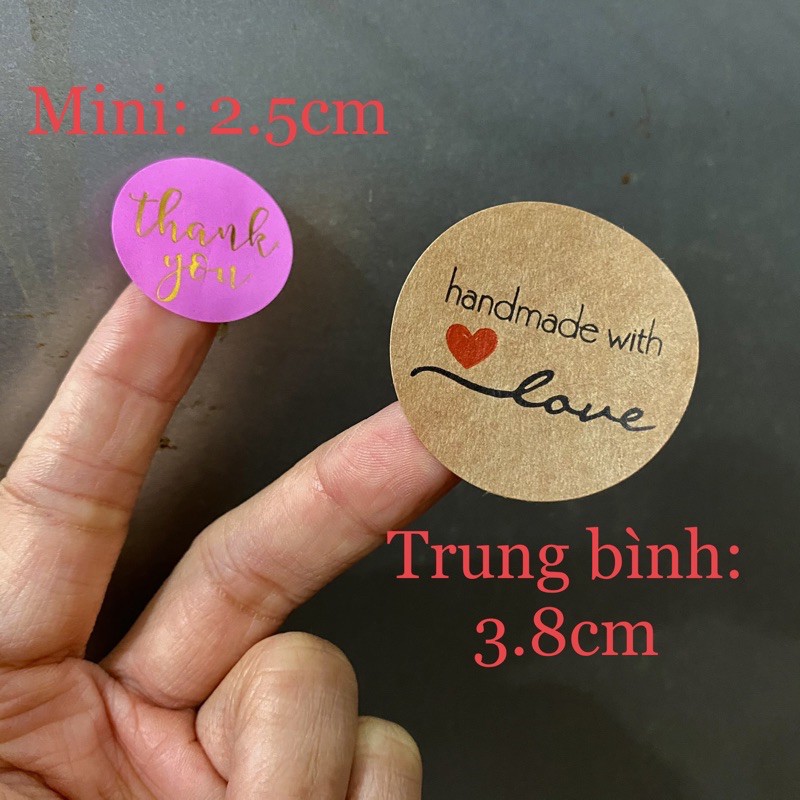 TIẾT KIỆM] Cuộn 500 miếng tem dán decal sticker NOEL 2.5cm