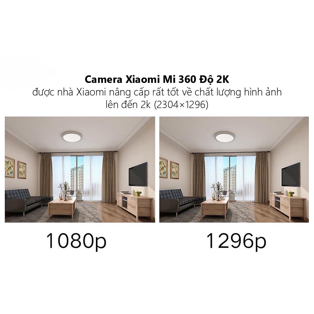 Camera wifi Xiaomi Mi 360 độ 2K siêu nét, đàm thoại 2 chiều, có màu ban đêm