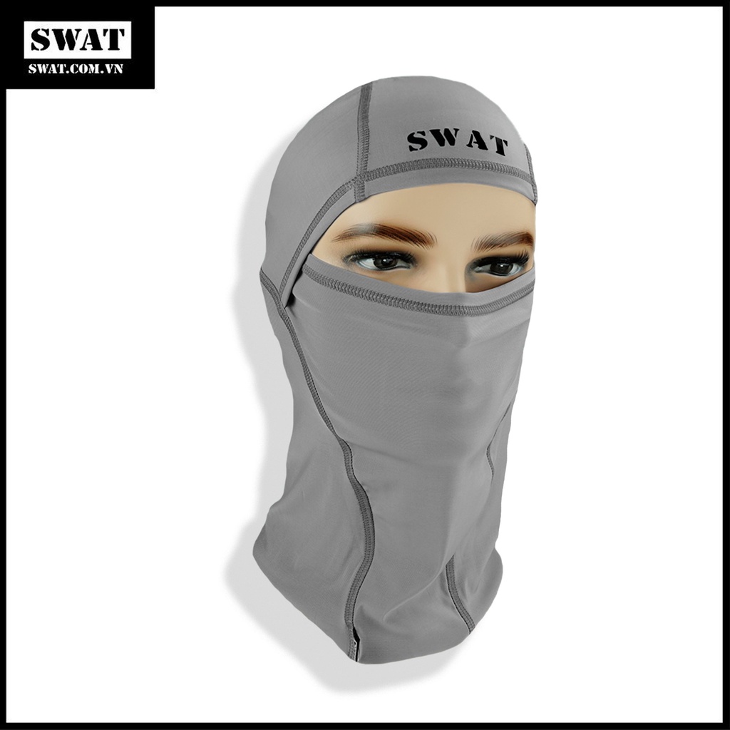 khăn trùm đầu màu xám SWAT 3in1 khẩu trang thời trang chống nắng