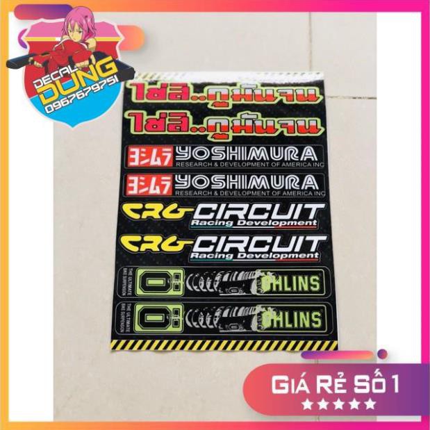Set tem dán phuộc gấp,tem chống nước ko bay màu