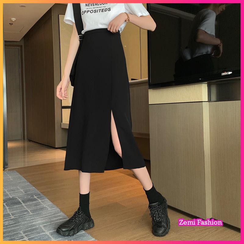 Chân Váy Midi, Chân Váy Chữ A Dáng Dài Xẻ Tà Phong Cách Ulzzang | BigBuy360 - bigbuy360.vn