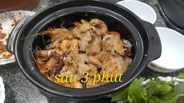 Đá cuội nướng thịt, hải sản