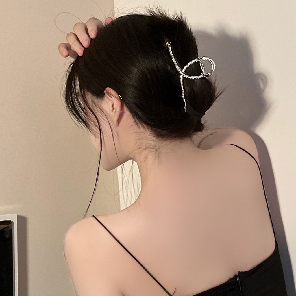 Kẹp Tóc Kim Loại Hình Rắn Cao Cấp Cho Nữ
