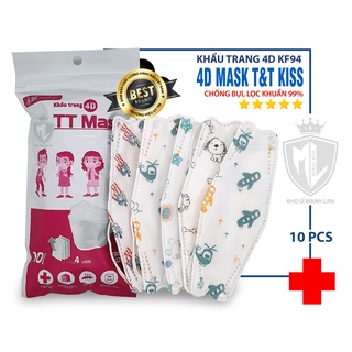 Khẩu Trang 4D Trẻ Em KF94 Công Nghệ Dập Hàn Quốc ( Bịch 10 Cái ) - Hàng Chính Hãng Công Ty TNHH Trịnh Trung ( T&T )
