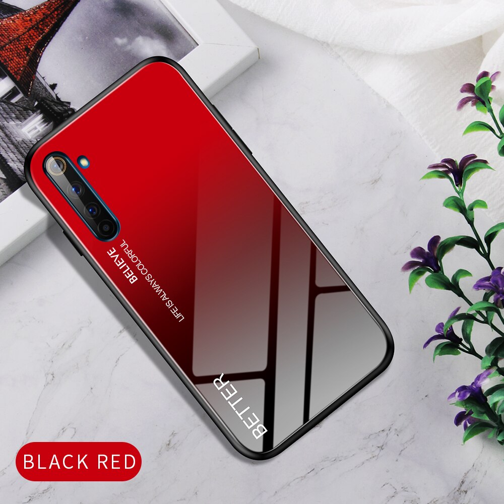 Ốp điện thoại mặt kính cường lực cho oppo realme 3 5 6 7 5i 6i pro x lite realmi 3pro 5pro 6pro xlite