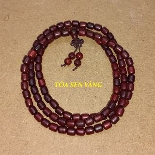 Vòng tay gỗ trắc - Chuỗi gỗ trắc kiểu dáng đốt trúc, quấn đeo cổ tay khoảng 3-4 vòng, size 6mm