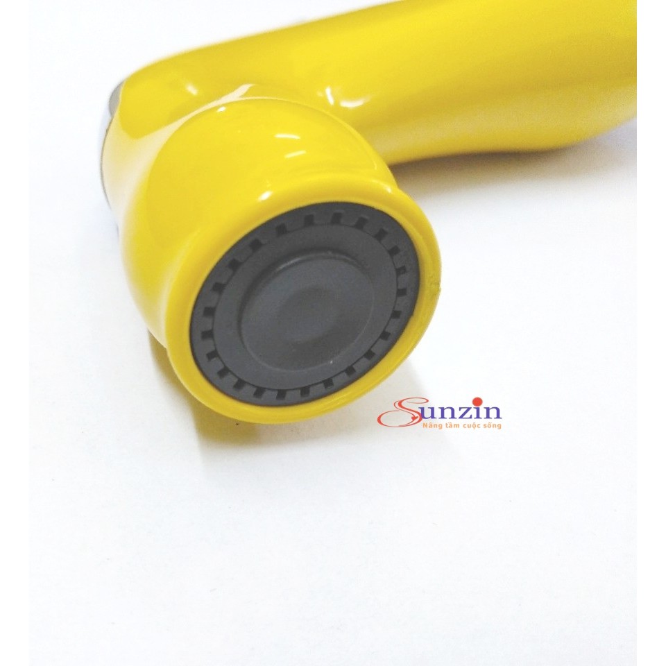 Đầu xịt rửa vệ sinh SZ077, chất liệu nhựa ABS (vàng), tặng 2 gioăng cao su
