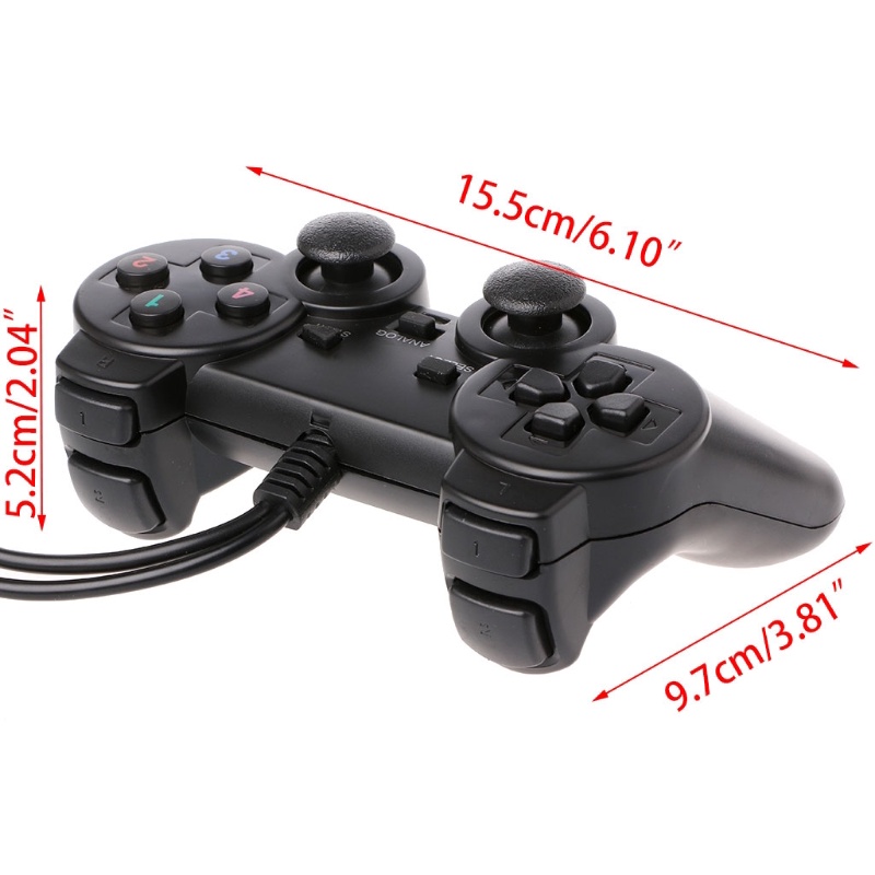 HSV Single Vibration Dual Joystick Gamepad Wired USB Game Controller For PC Laptop