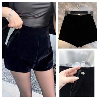 Quần short nhung cạp liền ôm dáng quần đùi nữ