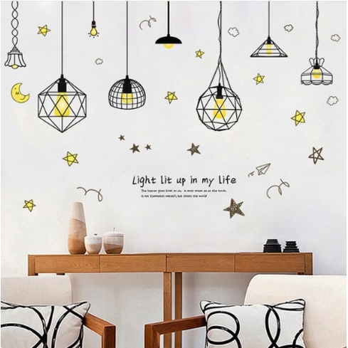 Combo Decal giấy dán tường nhiều mẫu hoạt hình thước đo cho bé ( nhiều mẫu )