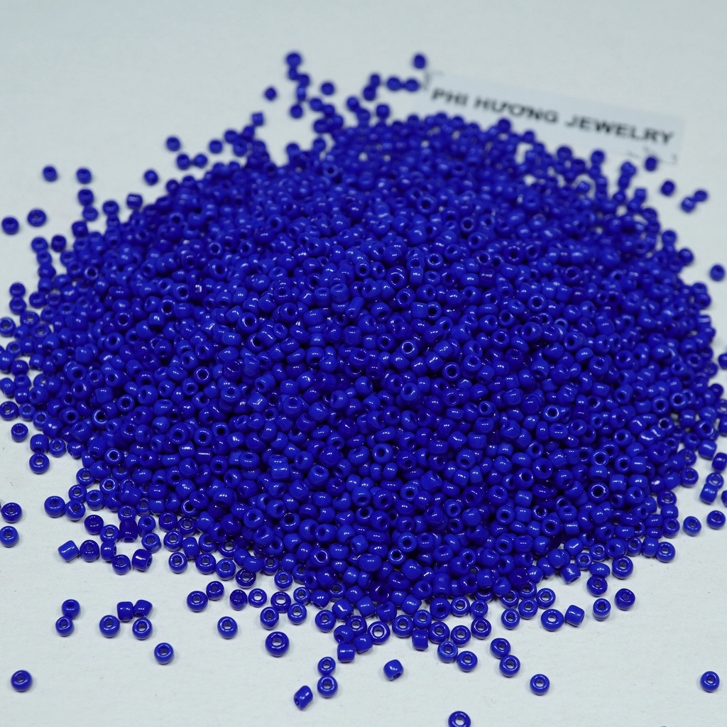 Gói 50gr hạt cườm tấm đục đủ màu 2mm nguyên liệu đính kết