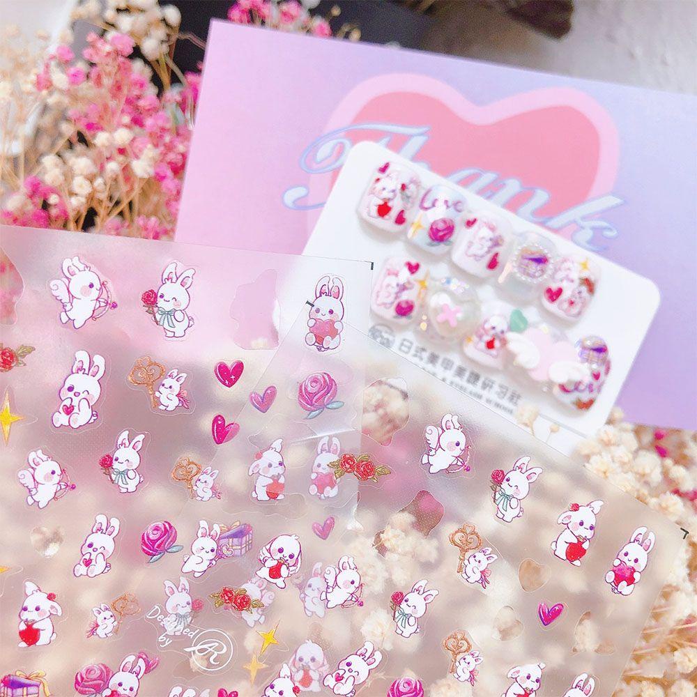 OCEANMAP Miếng Dán Trang Trí Móng Tay 5D Nhiều Màu Dễ Thương DIY