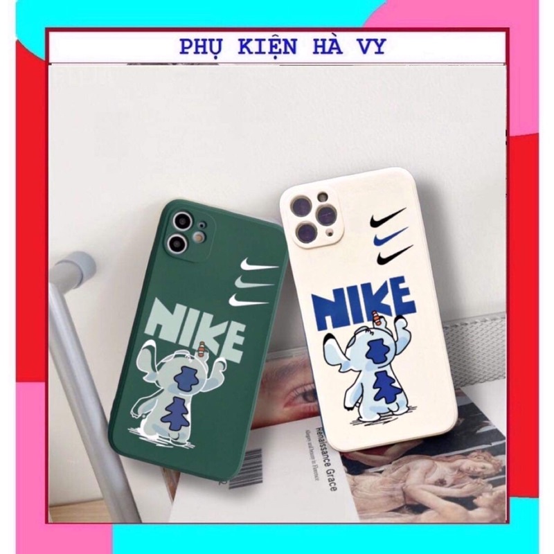Ốp lưng iphone hình Stitch tinh nghịch cute cạnh vuông giả ip12 5/5s/6/6plus/6s/7/7plus/8/8plus/x/xr/xs/12 6.7