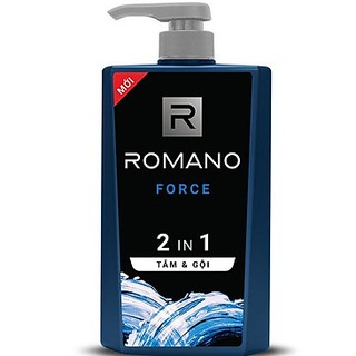 Tắm gội 2 trong 1 Romano Force hương nước hoa 650g