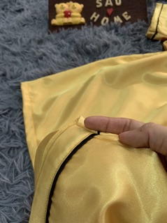 Bộ Pijama Phi Lụa Cổ Sen
