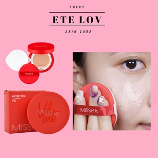 Phấn Nước Missha Velvet Finish Cushion (Vỏ đỏ), Phấn nước an toàn che mờ khuyết điểm - Libon.cosmetic