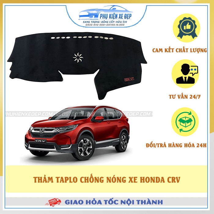 Thảm taplo ô tô lông cừu HÀNG LOẠI I xe HONDA CRV [MỚI NHẤT] có 3 lớp chống trượt