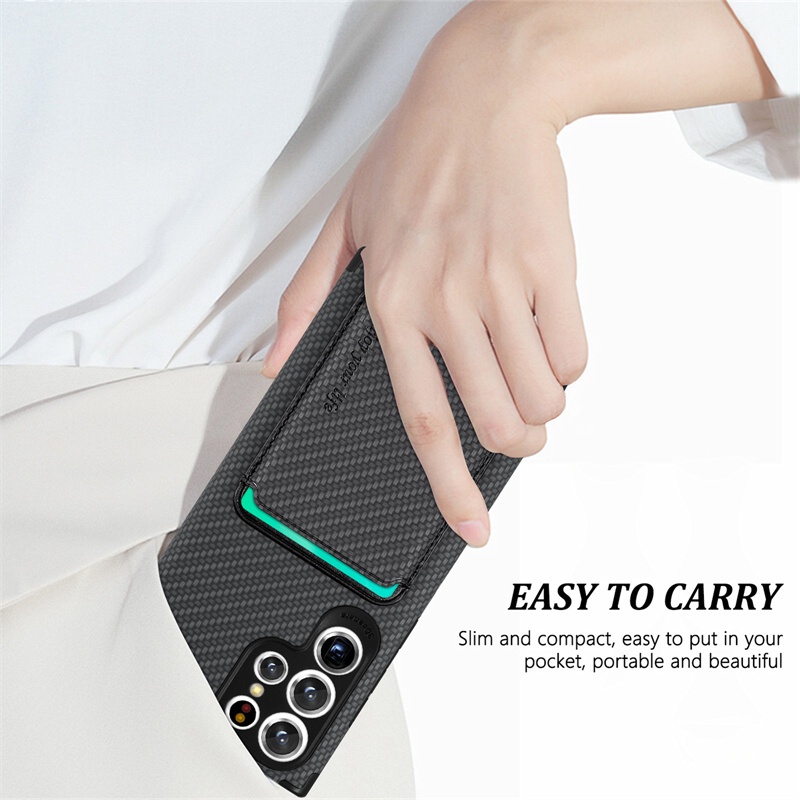 Ốp Điện Thoại Da Từ Tính Kèm Ngăn Đựng Thẻ Cho Samaung Galaxy S22 Ultra/Plus/ S21 Ultra/Plus/ S20 Ultra/Plus/FE Note20 Ultra/Plus