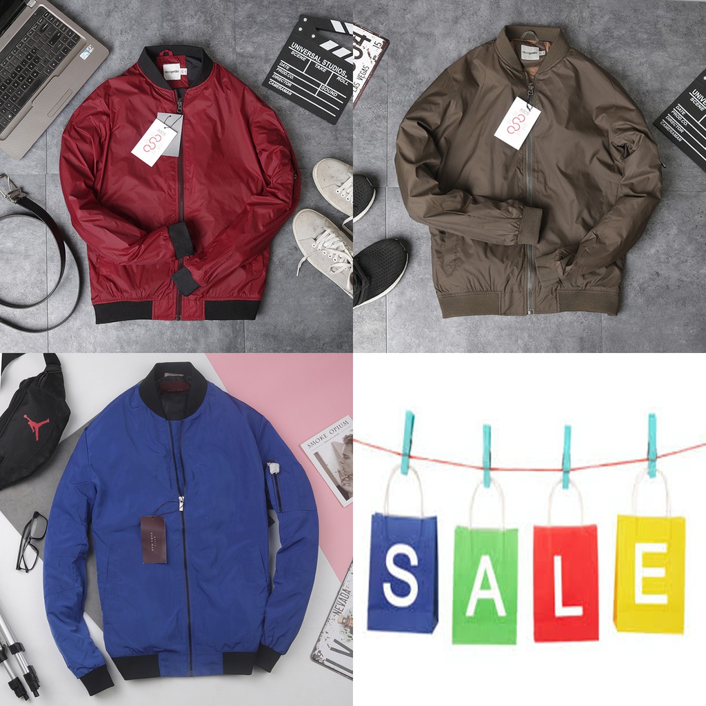 Xả kho áo khoác nam kiểu dáng Bomber giá rẻ sale off 30-50 %