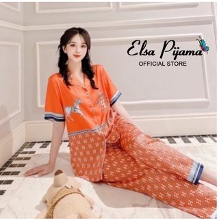 Bộ Lụa Mặc Nhà Pijama Lụa Nữ Chất Lụa Cao Cấp Mát Mềm Mịn ELSA PIJAMA