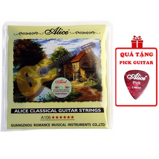 Dây Đàn Guitar Classic Alice A106 - Dây dàn guitar nilon chính hãng ( Tặng 1 pick gảy )
