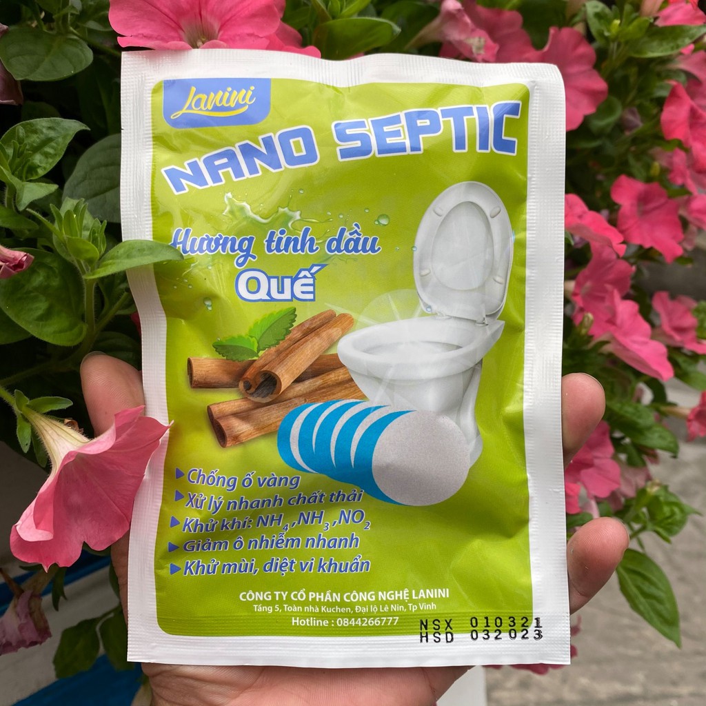 Combo 2 gói Viên khử mùi HƯƠNG CHANH SẢ vi sinh NANO SEPTIC