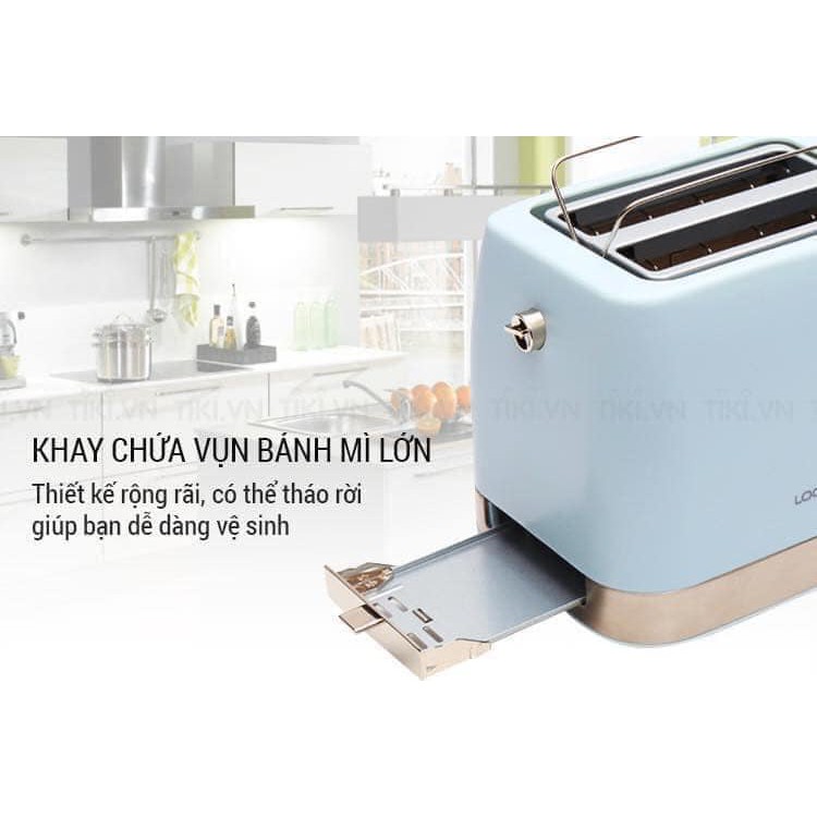 Máy Nướng Bánh Mì Lock& Lock Màu Xanh  EJB221BLU