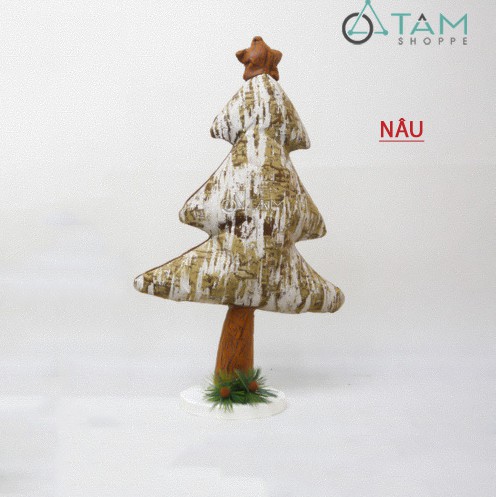 Cây thông Noel vải Vintage 3 tầng cao 50cm X-TREE-33