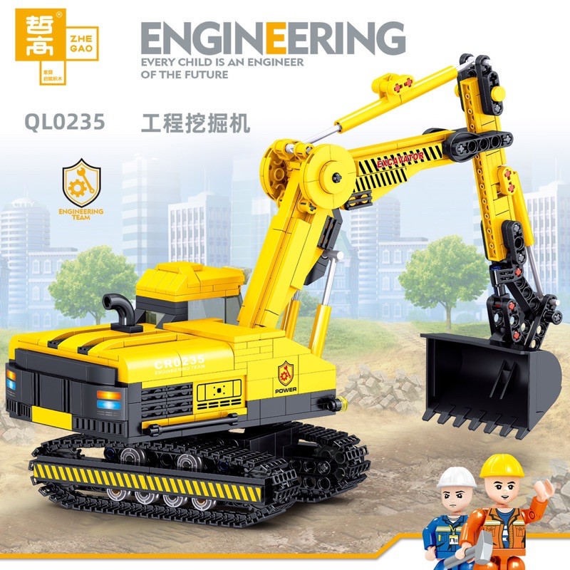 Lego máy xúc 747 miếng ghép cao cấp- Lego con trai