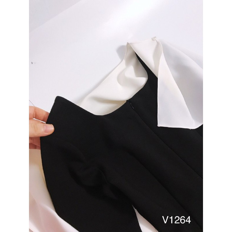 [ xả kho ] MiD Đầm đen body V1264 tay dài lạ mắt Mie Design kèm ảnh thật