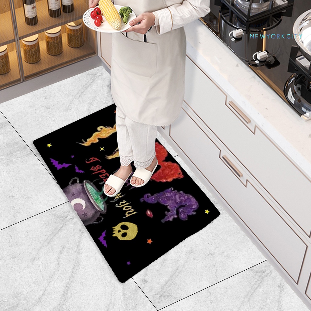Thảm Chùi Chân Chống Trượt In Họa Tiết Halloween Bảo Vệ Cho Bé