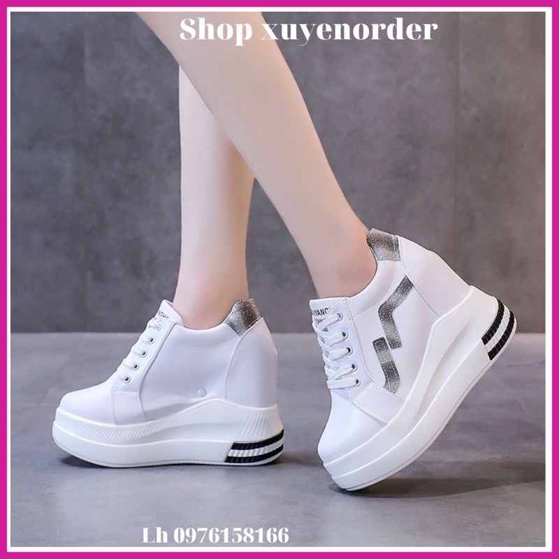 Giầy đế độn nâng chiều cao 12cm siêu nhẹ và êm hàng chuẩn cao cấp (Hàng ORDER) kèm ảnh thật