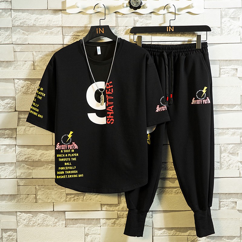 Bộ Đồ Thun Nam Thể Thao Áo Số 9 Ngắn Tay Kết Hợp Quần Jogger Bo Gấu SHATTER SEPTEMBERGIRL1989 SET NAM 90000112C | BigBuy360 - bigbuy360.vn