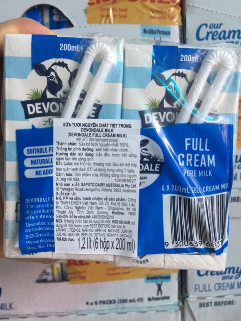 Date T09.2022 Sữa tươi nguyên kem Devondale nhập từ Úc