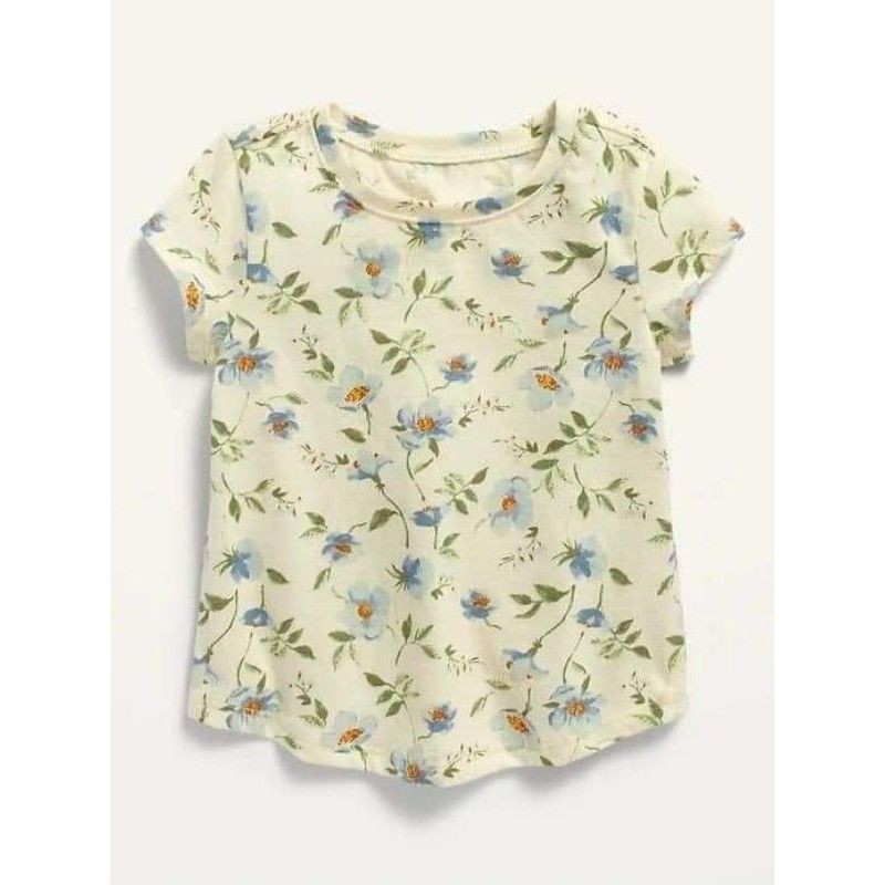 [Hàng Xuất OLD NAVY] Áo Phông Bé Gái Cotton Cổ Tròn Ngắn Tay Old Navy Mềm Mại Thấm Hút Mồ Hôi