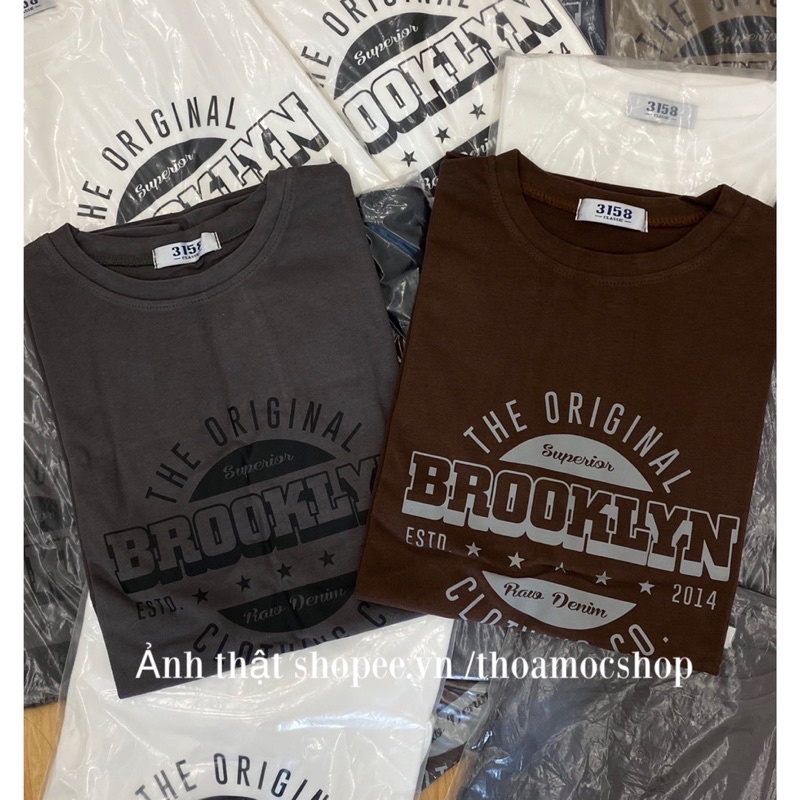 Áo thun chữ BROOKLYN - thun 3158