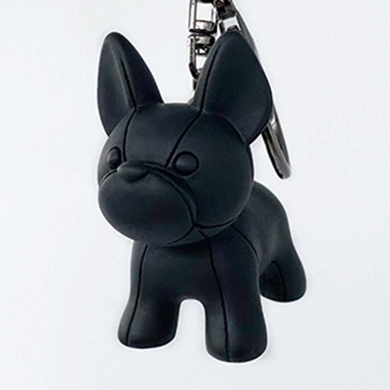Móc Khóa Mặt Hình Chó Bull Pháp Dễ Thương Trang Trí Thời Trang