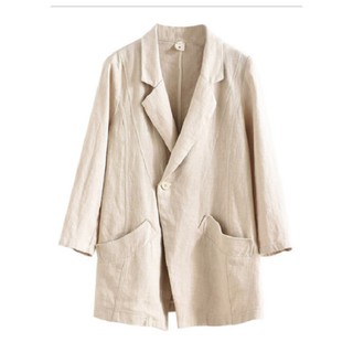 Áo vest nữ chất liệu linen cao cấp bổ túi lạ mắt