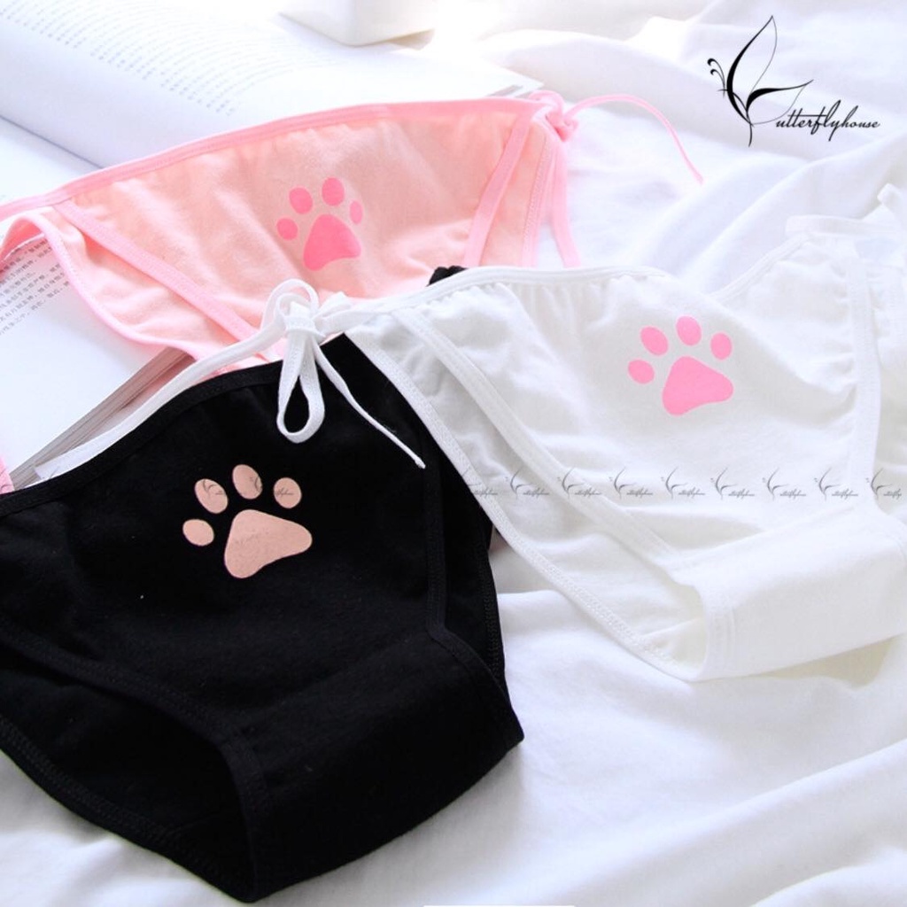 Combo 5 Chiếc Quần lót nữ thun cotton cột dây hông họa tiết phong cách Nhật Bản - Quyến rũ - Dễ thương