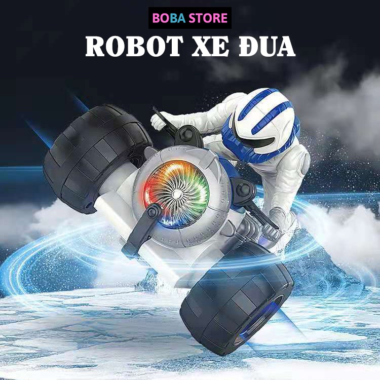 Đồ chơi Robot Xe Đua trẻ em có phát nhạc, phát sáng mẫu mới 2022 Boba Store - Tặng kèm pin