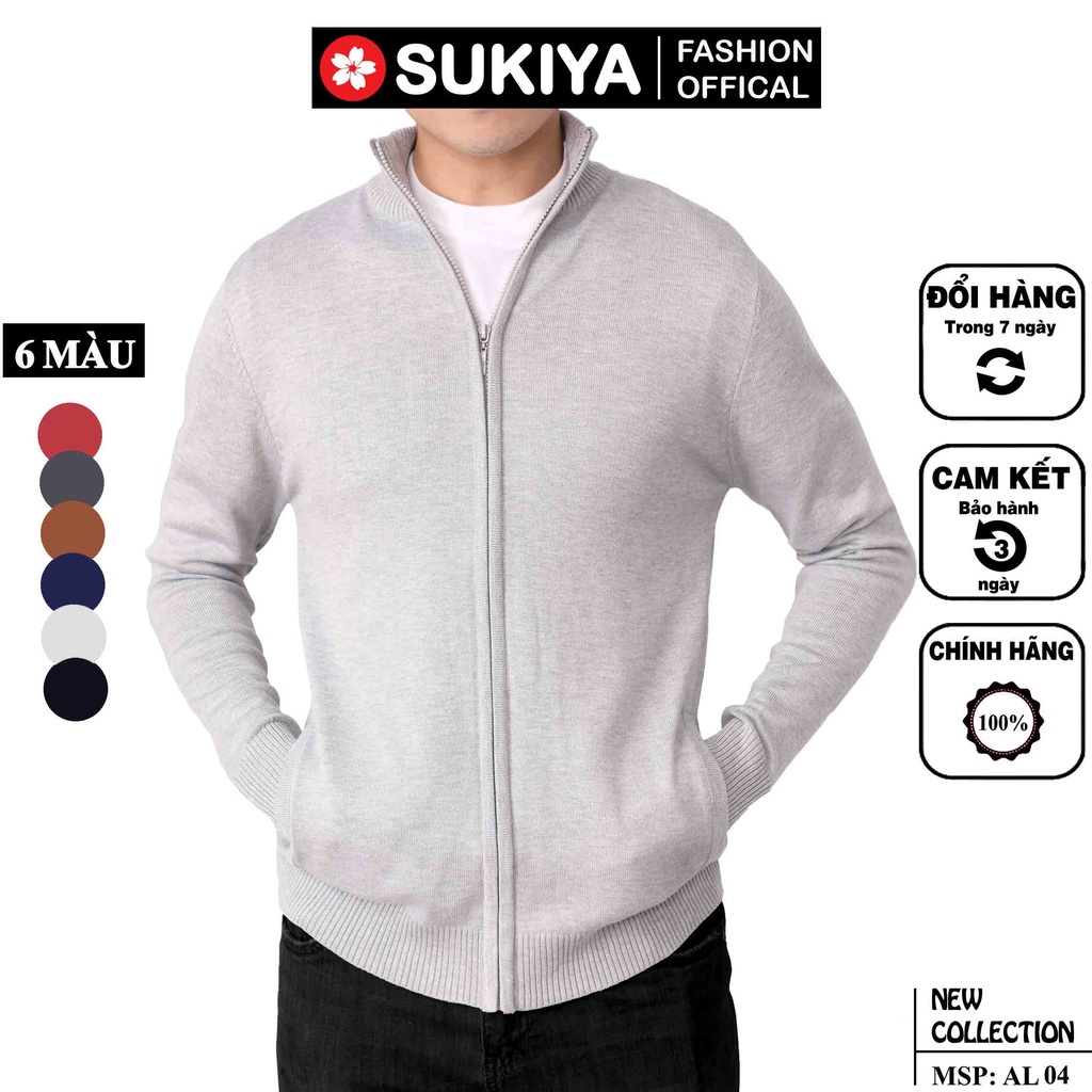 Áo khoác len cardigan SUKIYA nam chất đẹp AL04 - Hàng mới về