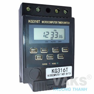 Công tắc hẹn giờ weekly điện tử 28 chu kỳ bật tắt mở - kg316t, 220v ac, 5000w