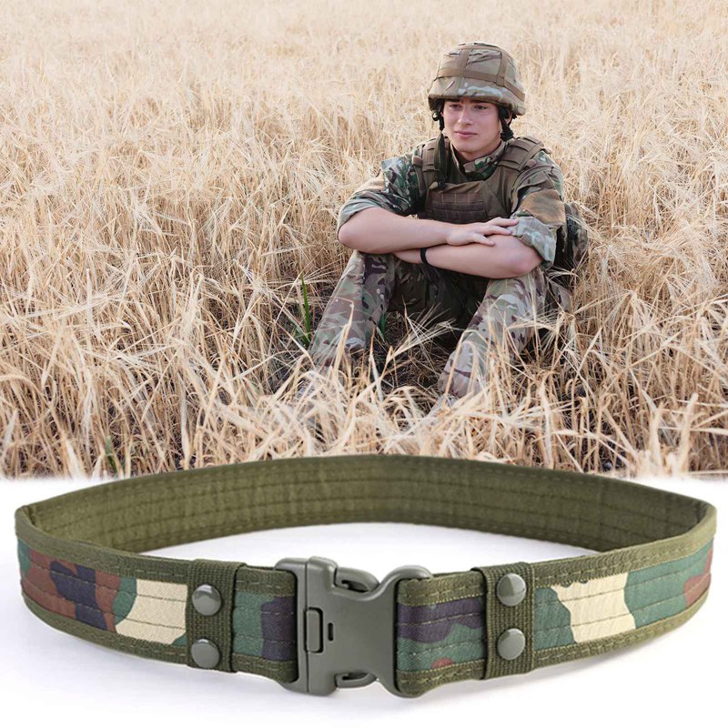 Dây thắt lưng vải canvas có khóa nhựa 5mm thời trang quân đội chuyên dụng