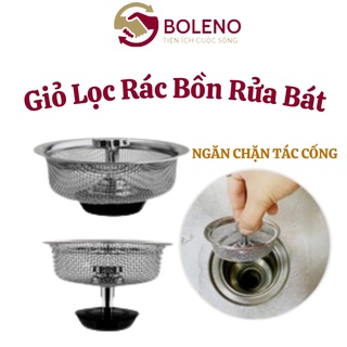 Giỏ Lọc chắn rác bồn rửa bát chậu rửa, Lưới inox chặn rác bồn rửa chén thoát nước nhanh