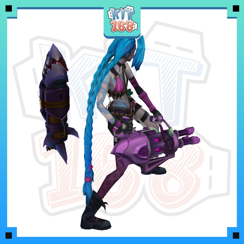Mô hình giấy Anime Game Jinx - League of Legends